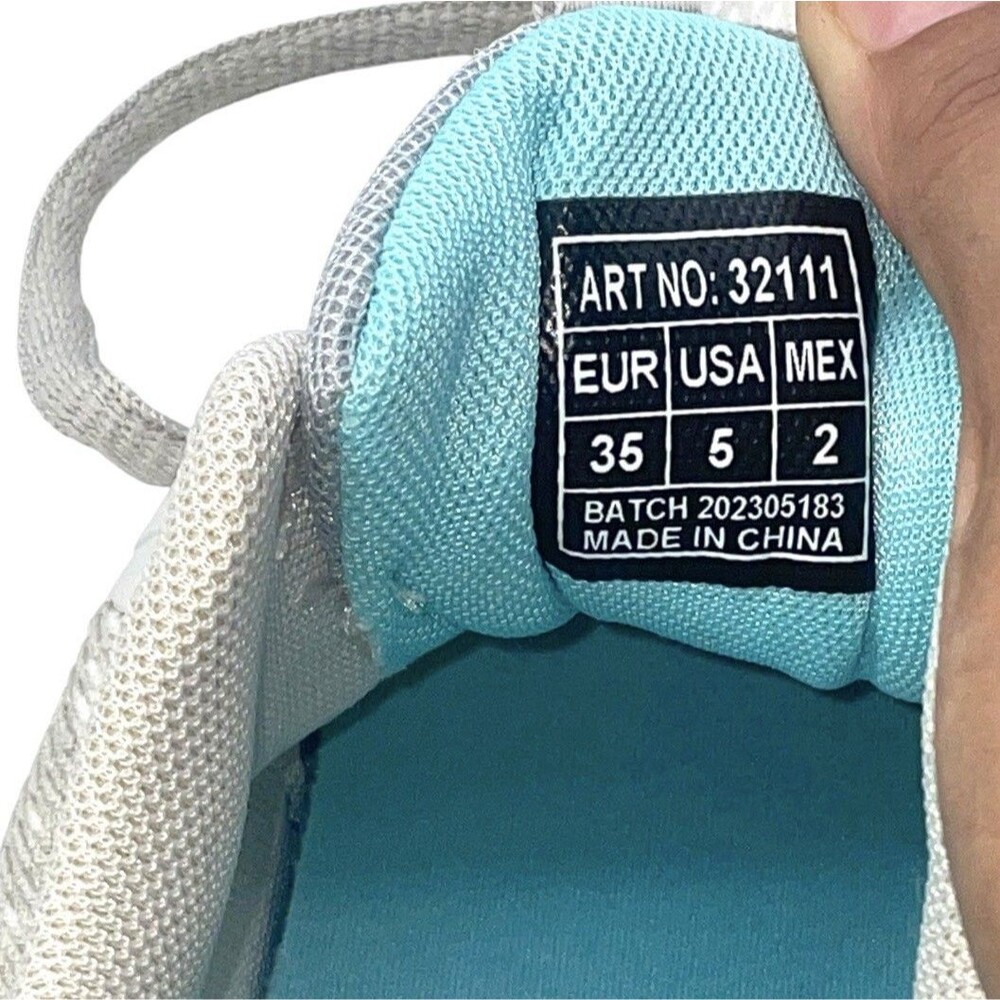 Women’s Athletic Running Walking Shoes Gray Blue Mesh Sneakers Size US 5 - Picture 7 of 7